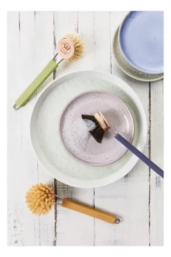 Stainless Steel and Silicone Handled Dish Brush