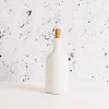 Stoneware Olive Oil Bottle, Matte White