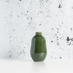 Stoneware Vase, Green