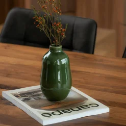 Stoneware Vase, Green