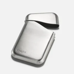 Summit Card Case, Brushed Stainless Steel