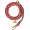 Upcycled Adjustable Rope Leash, Nantucket Red