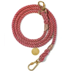 Upcycled Adjustable Rope Leash, Nantucket Red