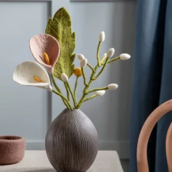 White Flower Buds on Branch