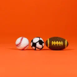 Wool Sports Balls Set with Cat Nip - Set of 3