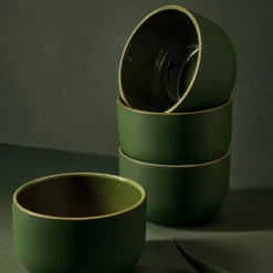 Youlha Stoneware Dinner Bowl, Green