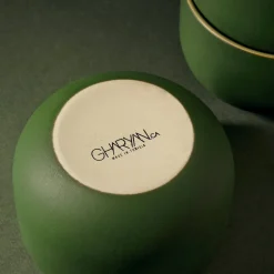 Youlha Stoneware Dinner Bowl, Green